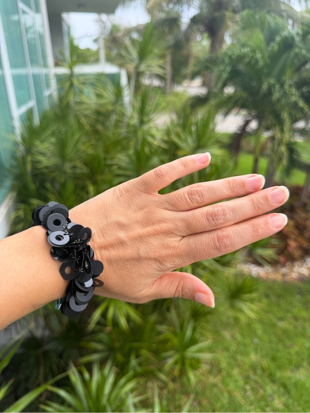 Black Sequin Stretch Bracelet